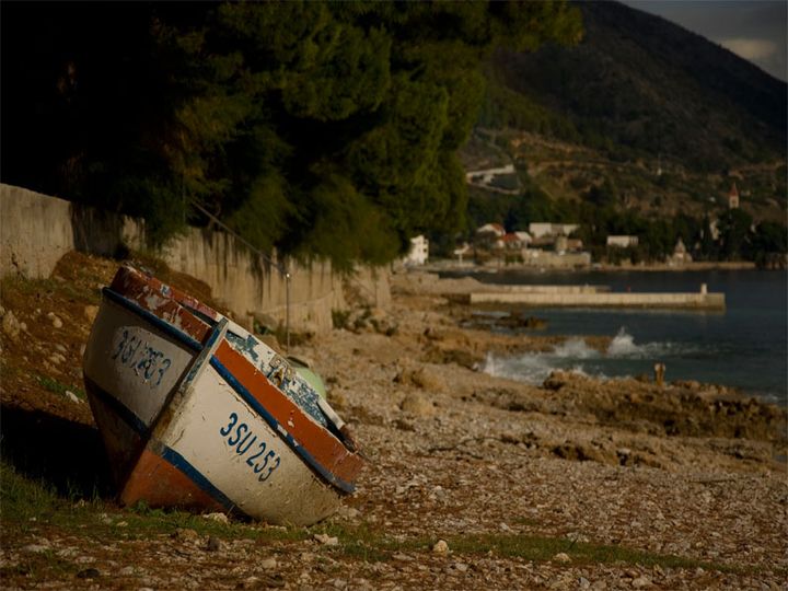 Pebble shore near Bol, Brač